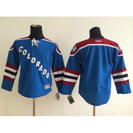 Avalanche Blank Blue Stitched Youth NHL Jersey