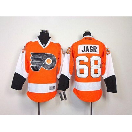 Flyers #68 Jaromir Jagr Orange Stitched Youth NHL Jersey