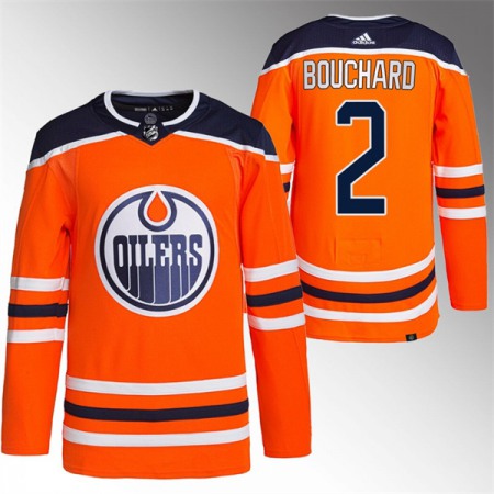 Men's Edmonton Oilers #2 Evan Bouchard Orange Stitched Jersey