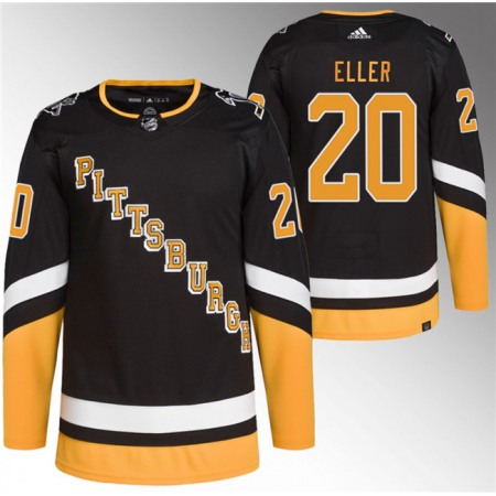 Men's Pittsburgh Penguins #20 Lars Eller Black Stitched Jersey