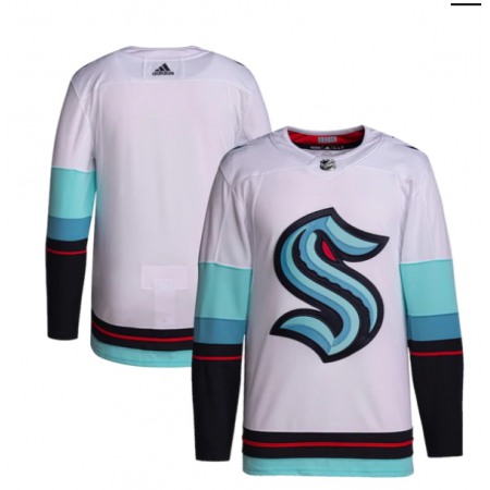 Men's Seattle Kraken Blank White Stitched Jersey