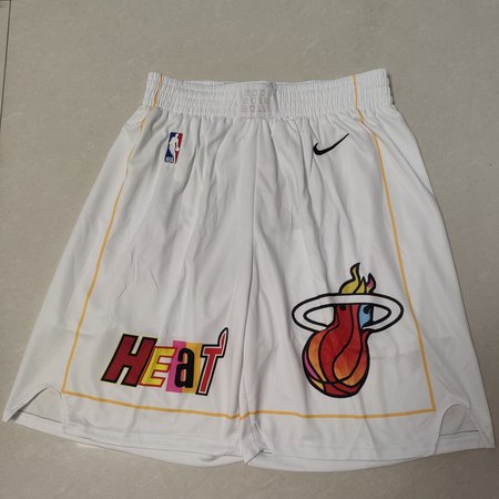 Miami Heat White Shorts